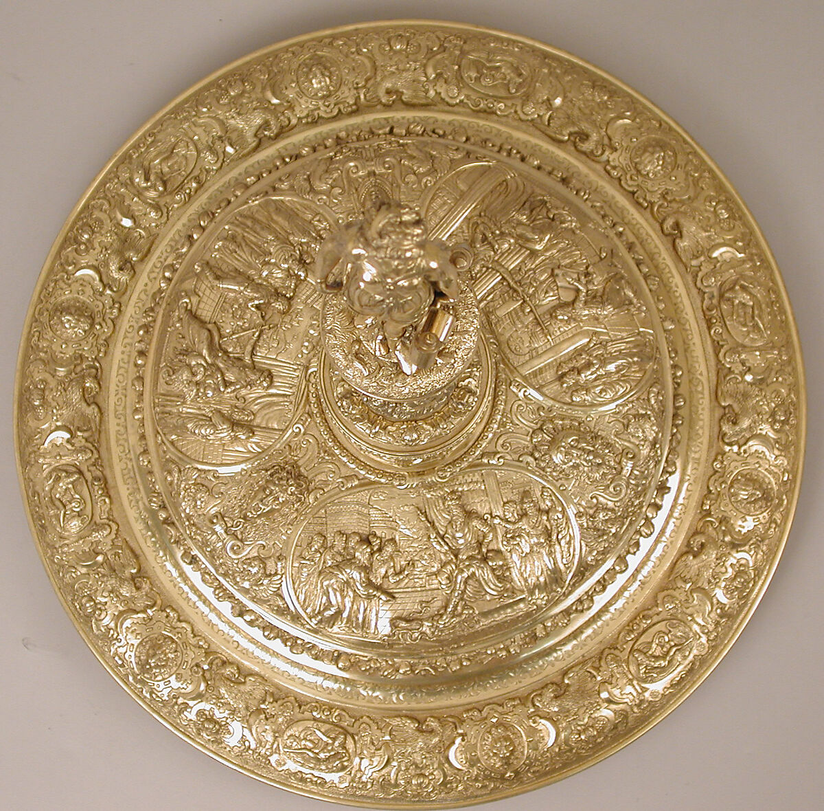 Standing cup with cover, Franchi and Son, Silver on base metal and enamel, British, London, after German, Augsburg original