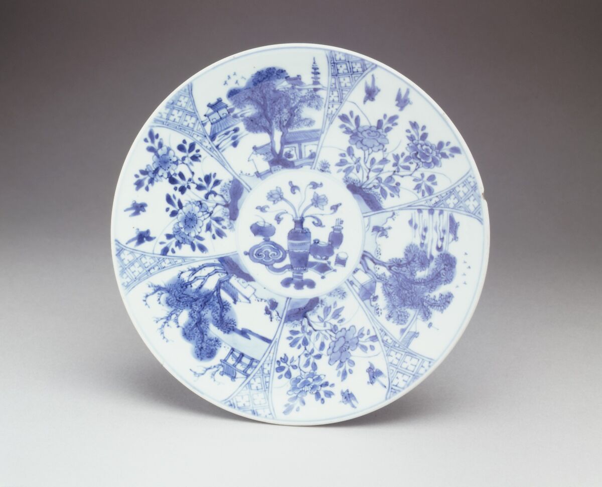 Standing dish, Porcelain, Chinese, for European market