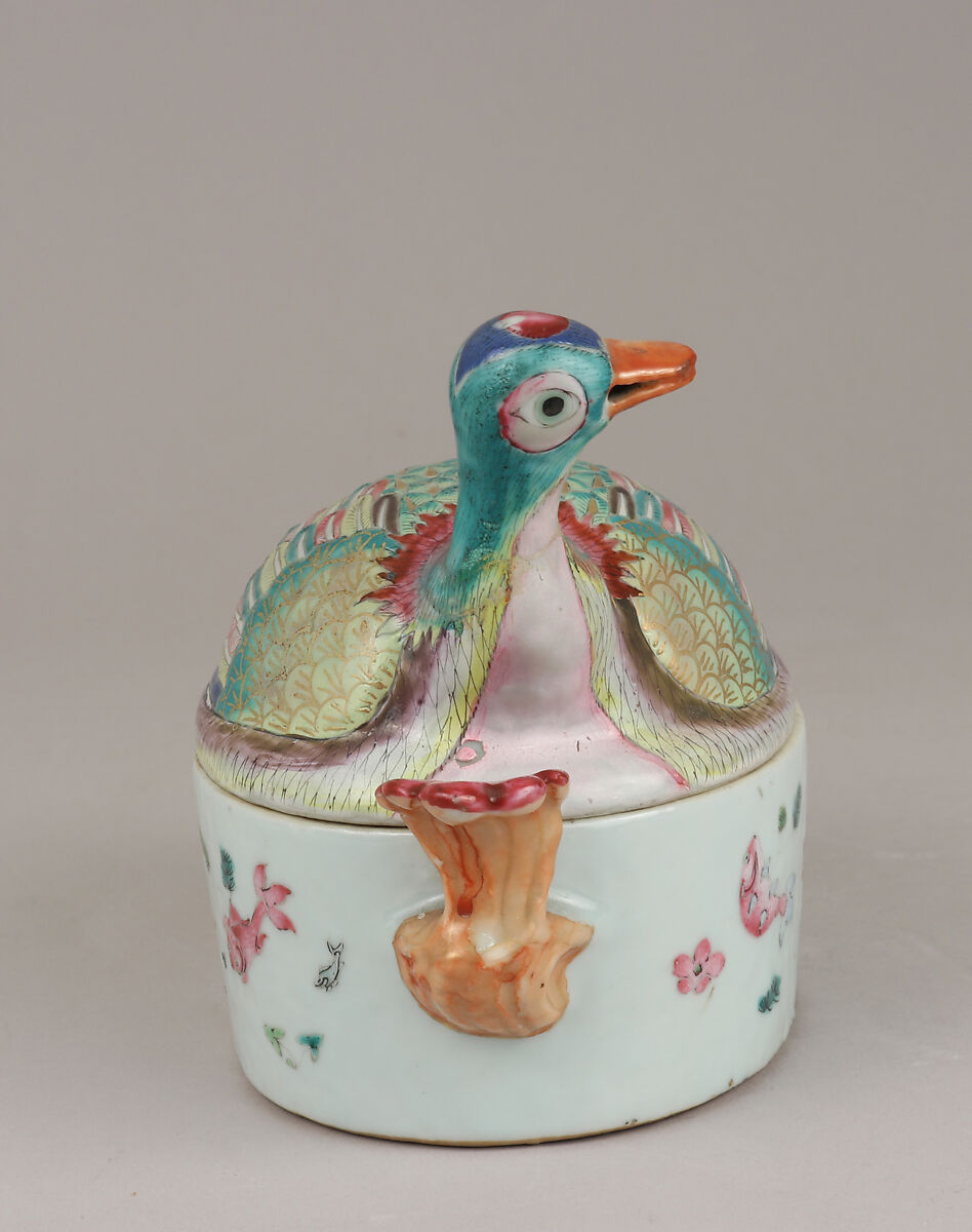 Tureen with cover, Hard-paste porcelain, Chinese, possibly for Portuguese market