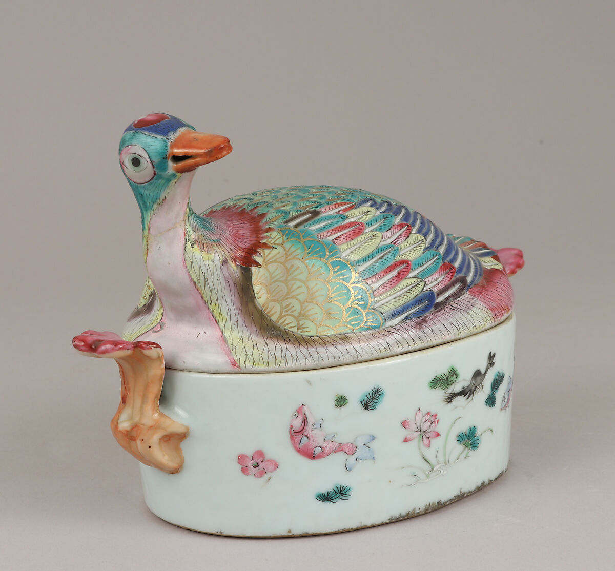 Tureen with cover, Hard-paste porcelain, Chinese, possibly for Portuguese market 