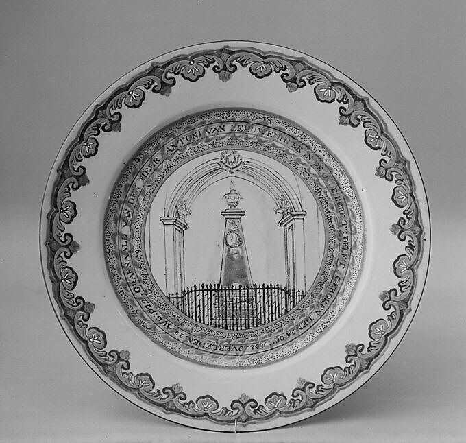 Plate, Hard-paste porcelain, Chinese with Dutch decoration, for Dutch market 