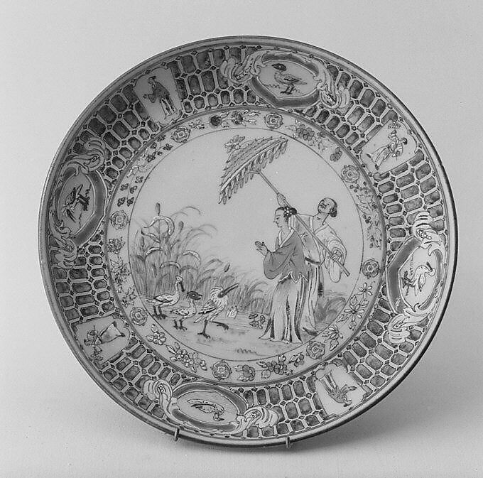 Dish, Design attributed to Cornelis Pronk (Dutch, Amsterdam 1691–1759 Amsterdam), Hard-paste porcelain, Chinese, for Dutch export 