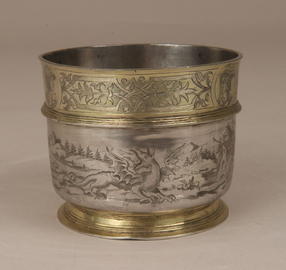 Cup, Possibly by Vinzenz Hofer (active 1542–68), Silver, parcel gilt, Austrian, Salzburg