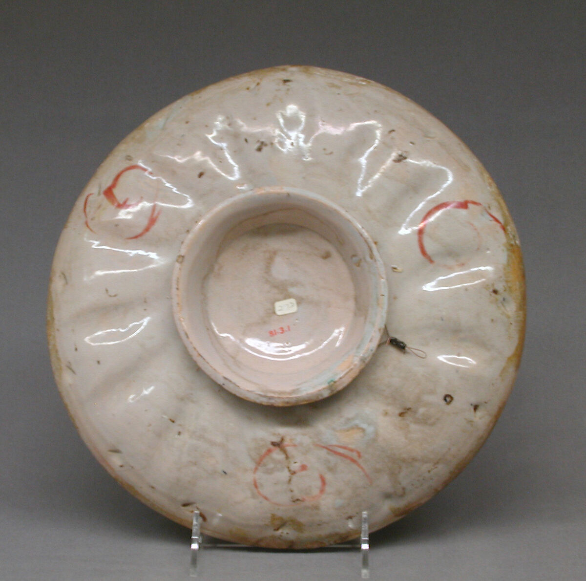 Dish with Saint Roche, Maiolica (tin-glazed earthenware), lustered, Italian, Gubbio