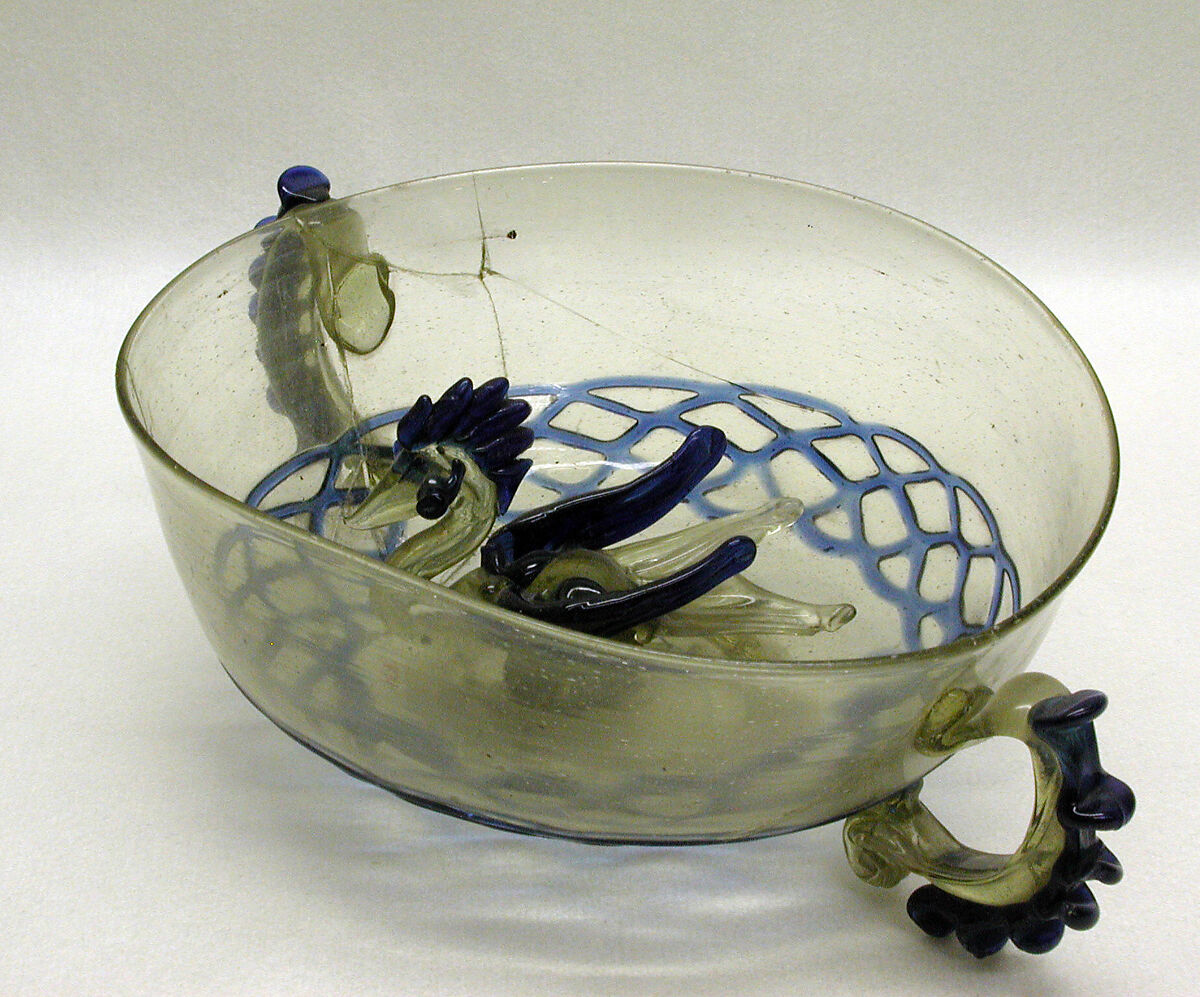 Bowl, Glass, Spanish, probably Castille