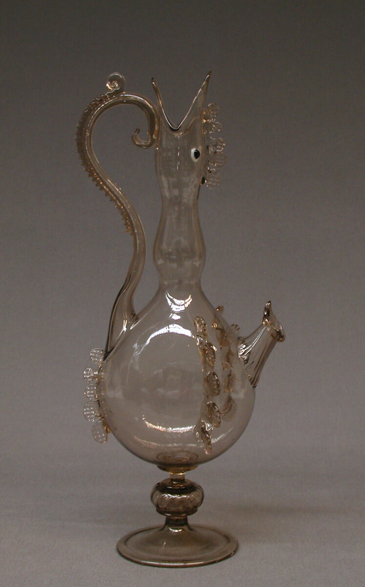 Ewer, Glass, Italian, Venice (Murano) 