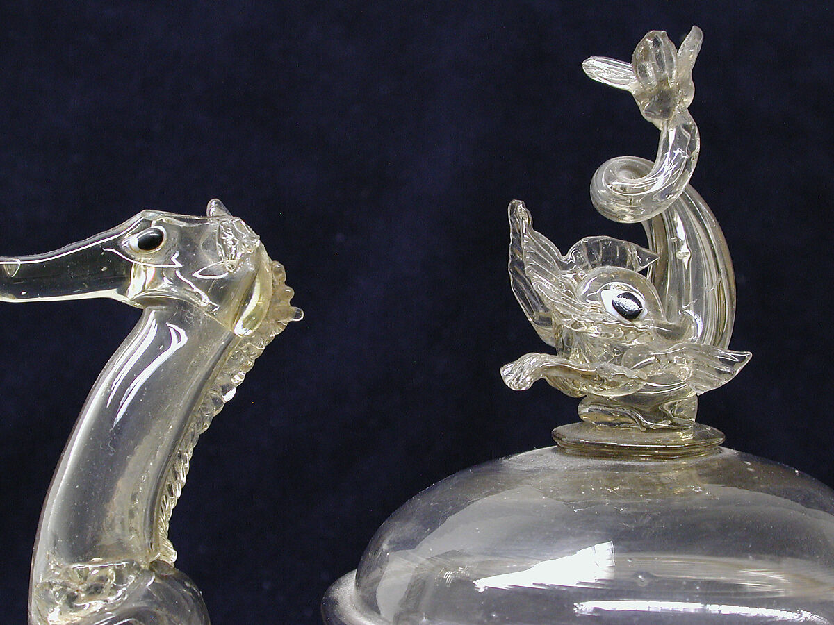 Wine cup stand and cover, Probably Dr. Antonio Salviati Company (Italian, 1859–1987), Glass, Italian, Venice (Murano)