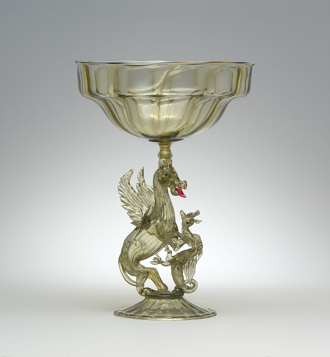Standing cup, Glass, Italian, Venice (Murano) 