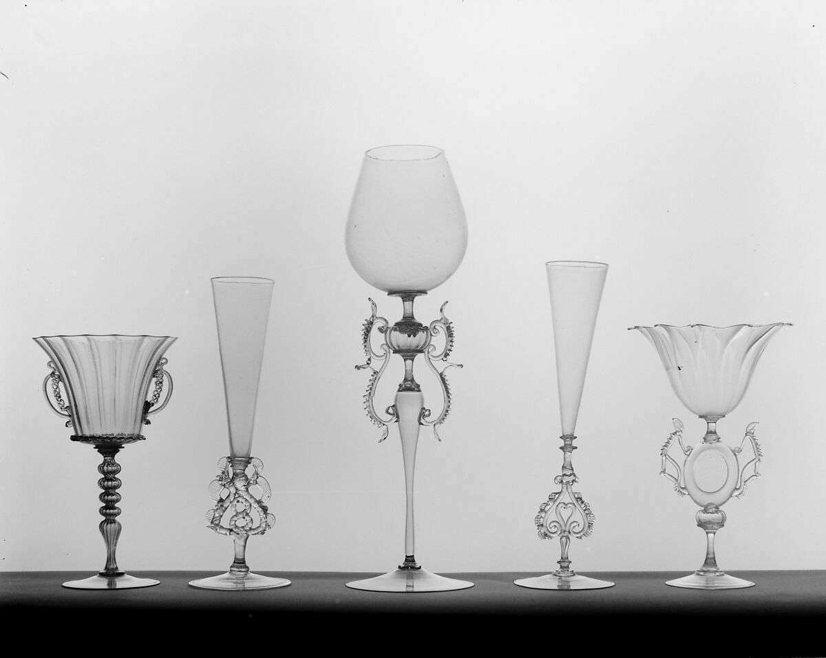 Wineglass, Dr. Antonio Salviati Company (Italian, 1859–1987), Glass, Italian, Venice (Murano)