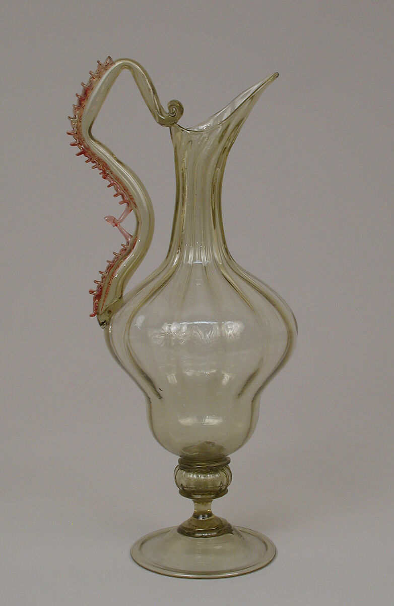 Ewer, Glass, Italian, Venice (Murano) 