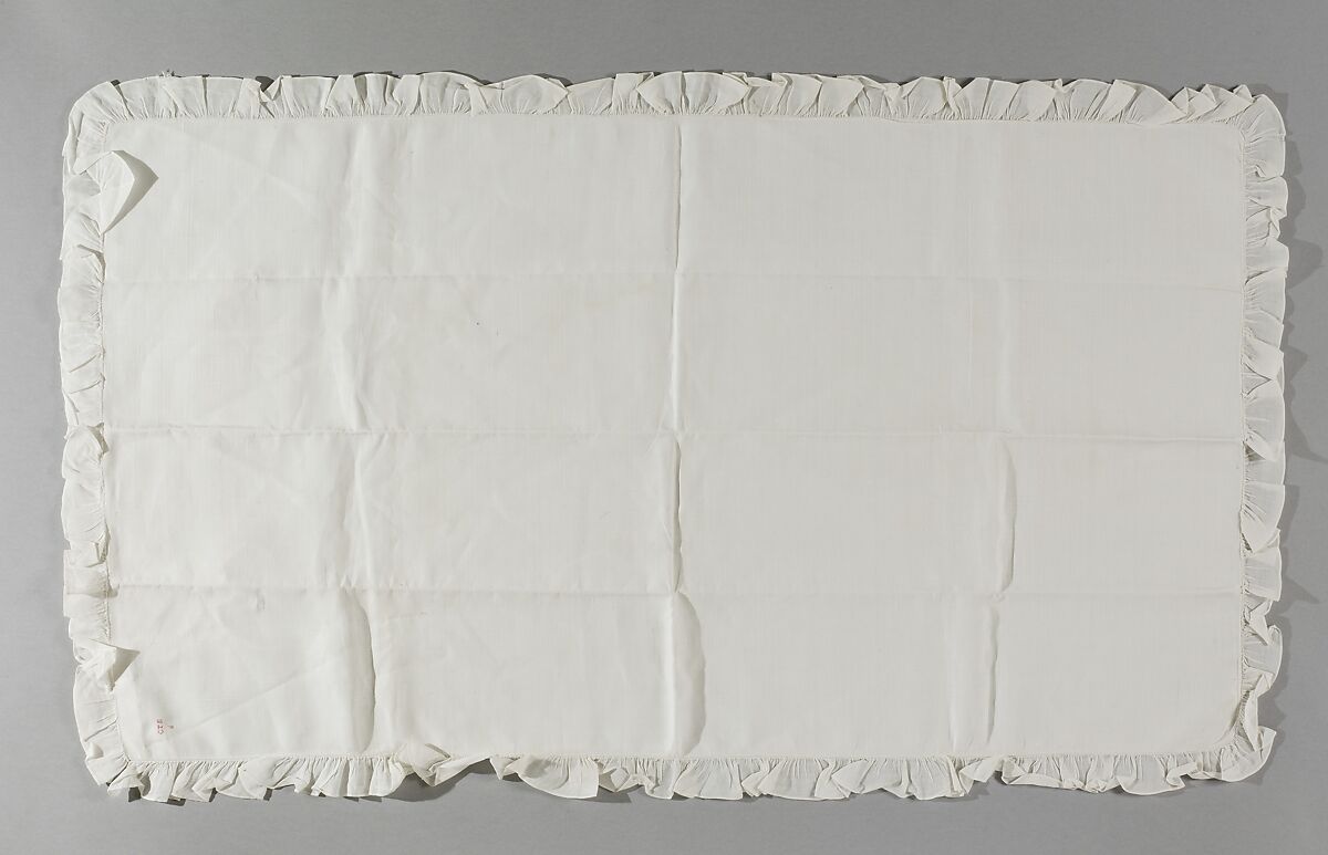 Pillowcase, Catherine Ten Eyck Burr (1798–1865), Linen, woven, American 