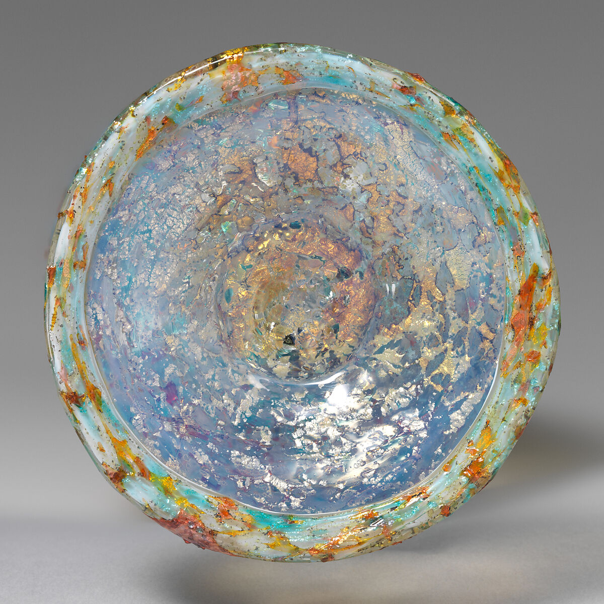 Vase, Attributed to Giuseppe Barovier (Italian, 1853–1942), Glass: blown and hot-worked, Italian, Venice (Murano)