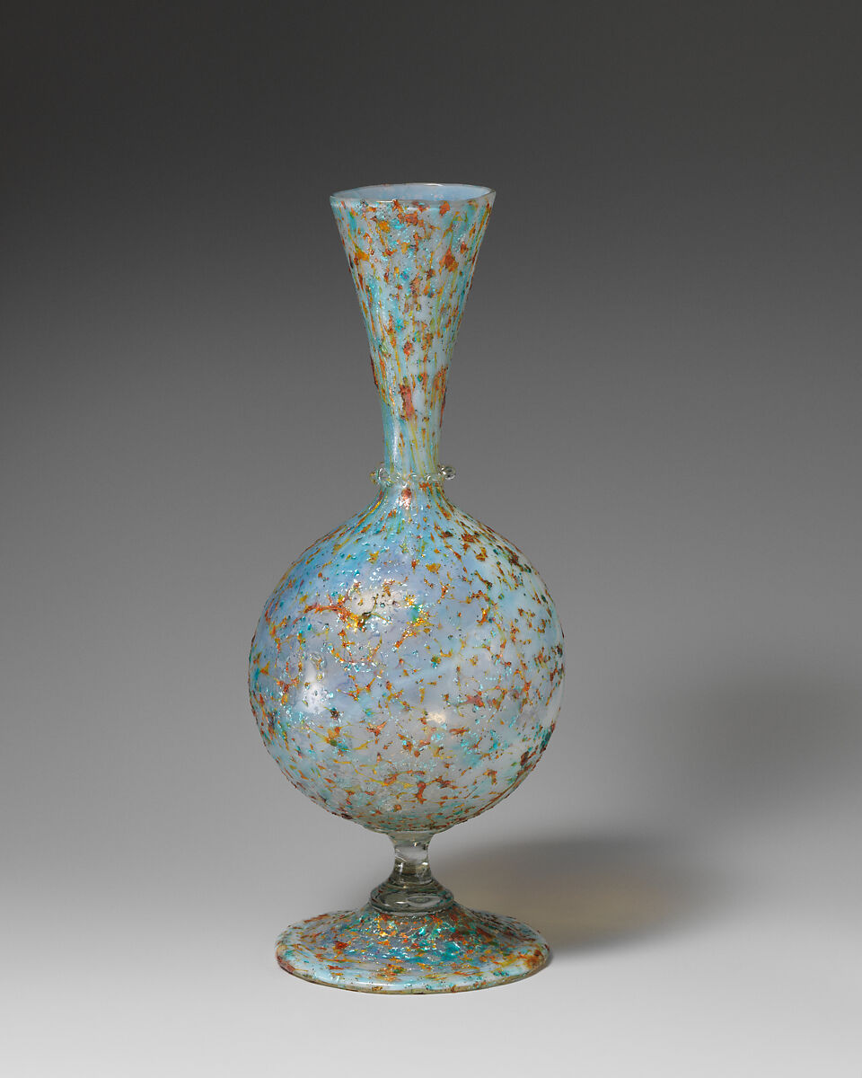 Vase, Attributed to Giuseppe Barovier (Italian, 1853–1942), Glass: blown and hot-worked, Italian, Venice (Murano)