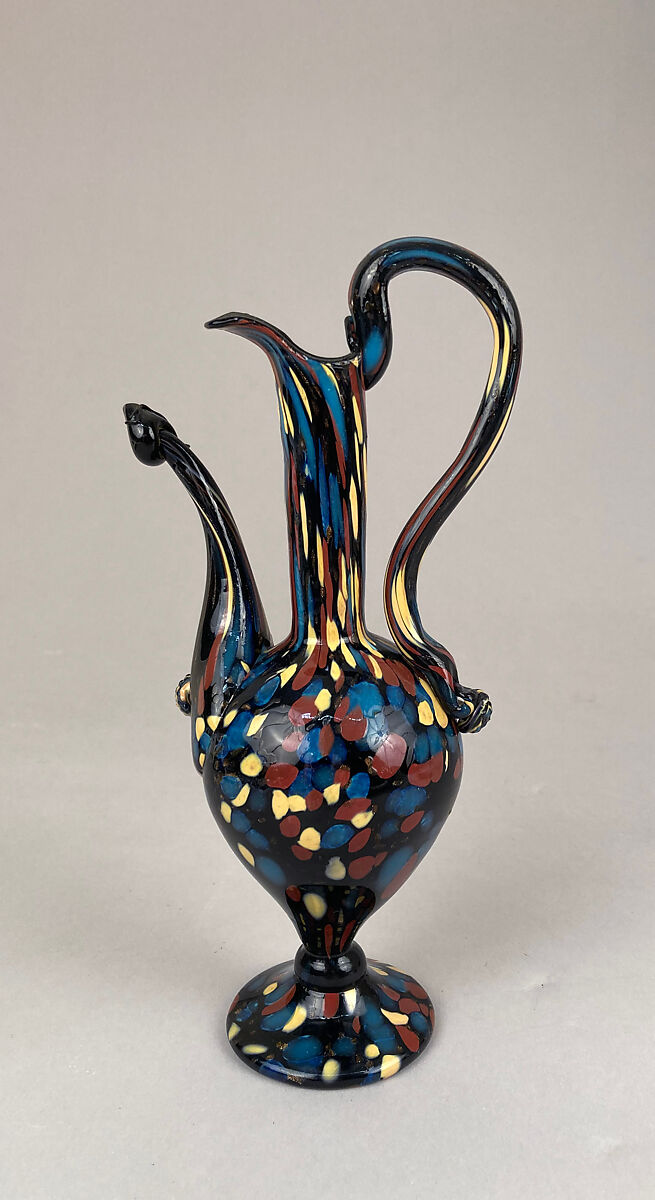 Ewer, Glass, Italian, Venice (Murano) 