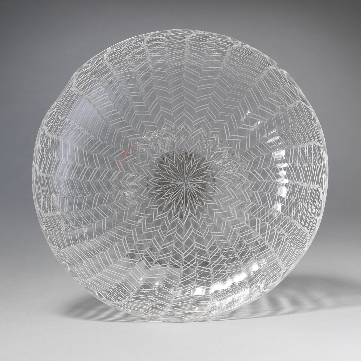 Tazza, Glass, blown with filigrana a retortoli decoration, Italian, Venice (Murano)