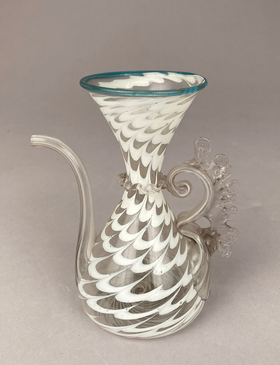 Ewer, Glass, Italian, Venice (Murano) 