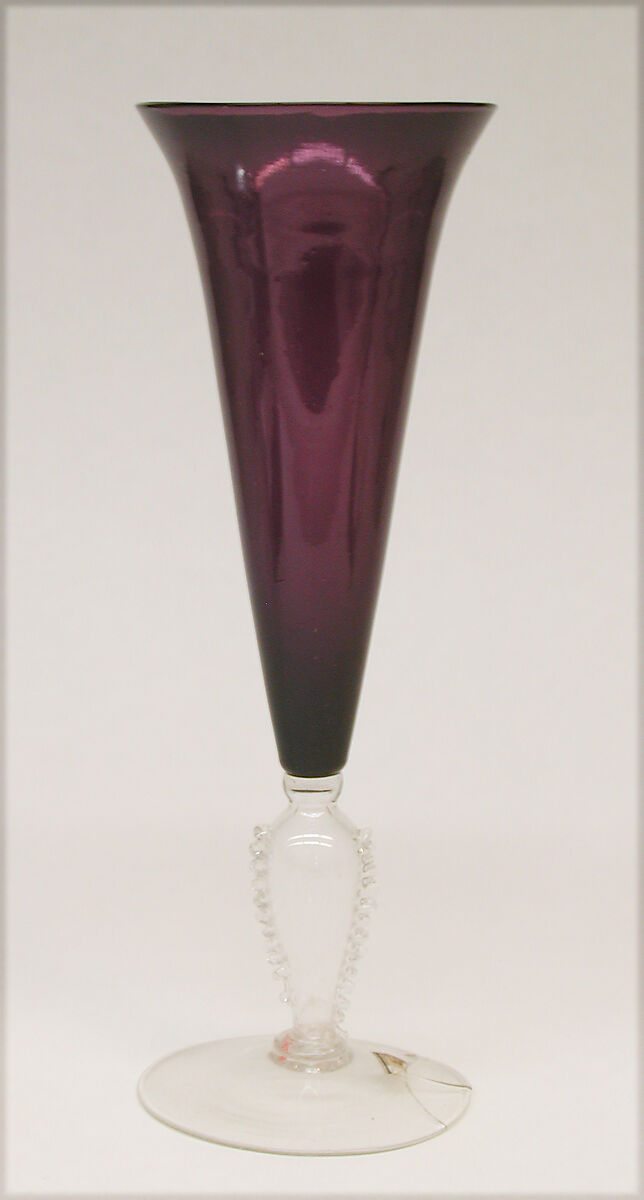 Wineglass, Glass, Italian, possibly Venice (Murano) 