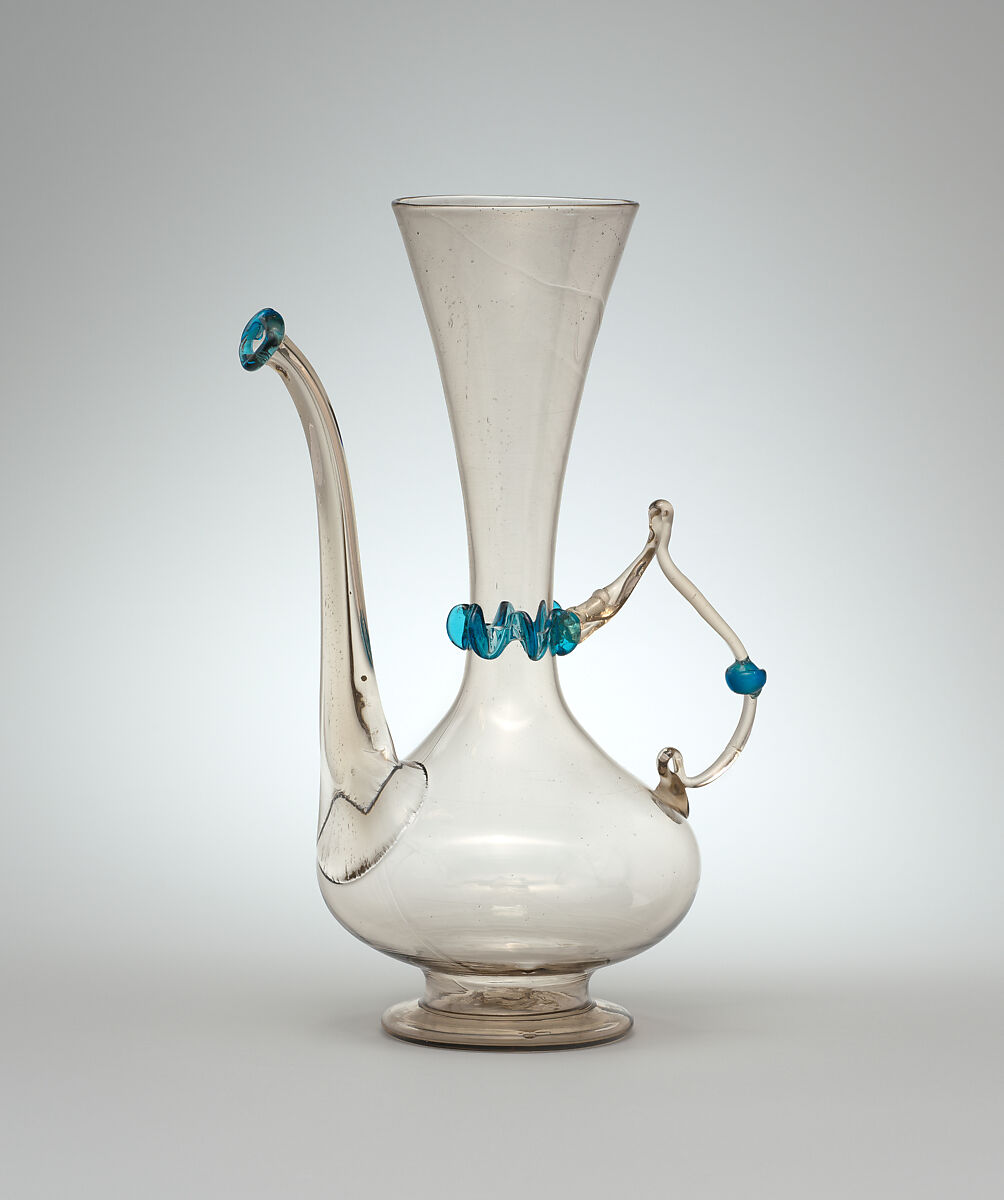 Ewer, Glass, Italian, Venice (Murano) 