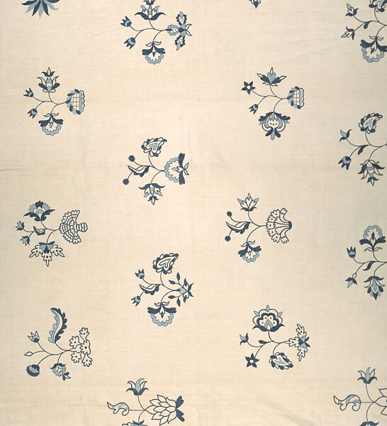 Embroidered coverlet, Linen embroidered with linen thread, American