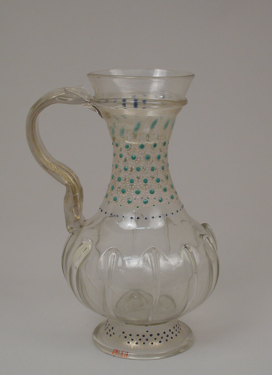 Jug, Possibly made at Pauly and Company, Venice, Glass, Italian, Venice (Murano) 