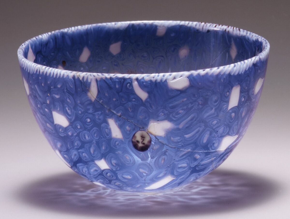 Murrine bowl with faces, Vincenzo Moretti (Italian, 1835–1901), Glass, Italian, Venice (Murano)