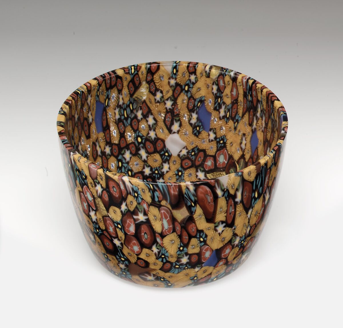 Millefiori bowl, Vincenzo Moretti (Italian, 1835–1901), Glass, Italian, Venice (Murano) 