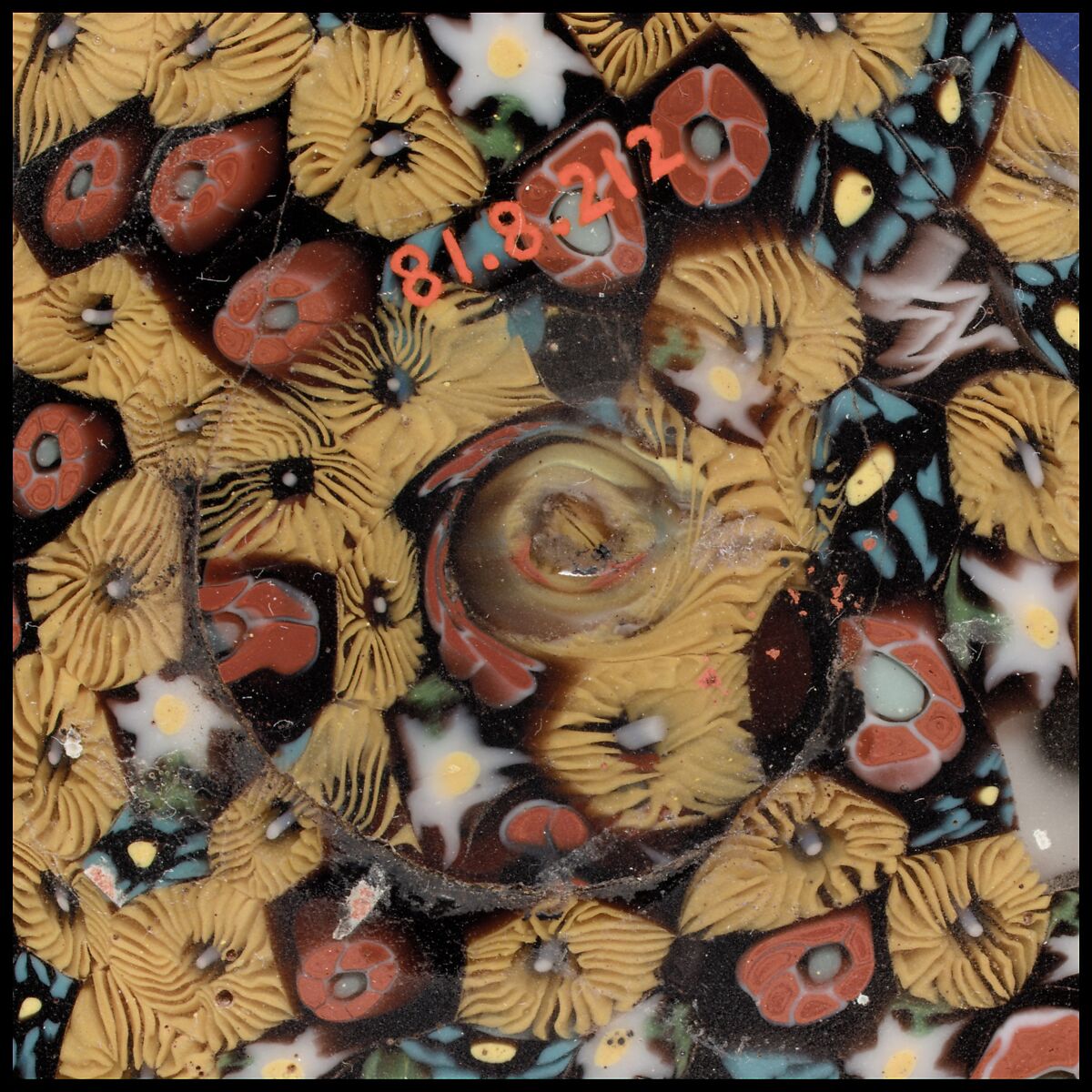 Millefiori bowl, Vincenzo Moretti (Italian, 1835–1901), Glass, Italian, Venice (Murano)