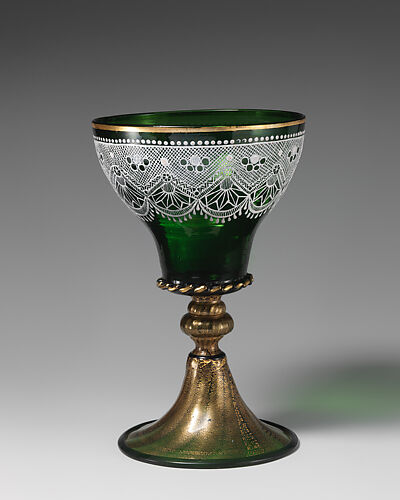 Goblet with lace design