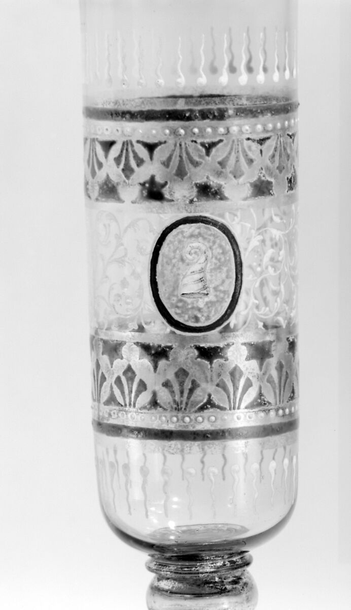 Lamp (Cesendello), Glass, enamelled and gilt, Italian, Venice (Murano)