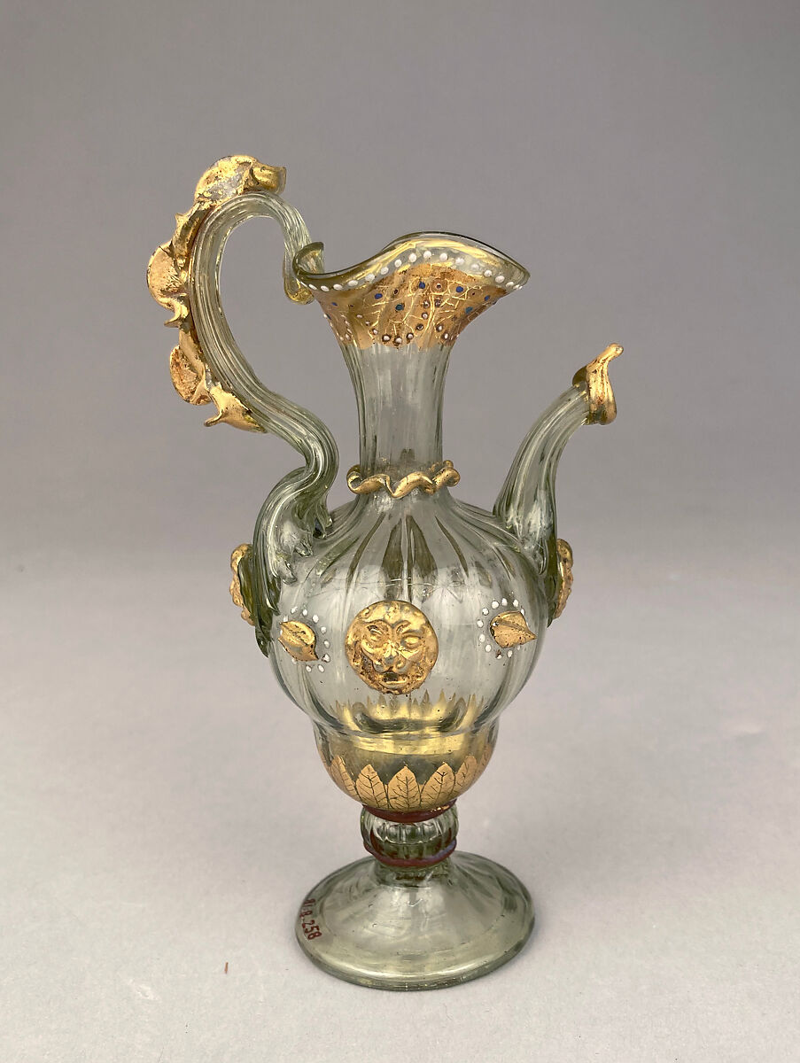 Ewer, Glass, Italian, Venice (Murano) 