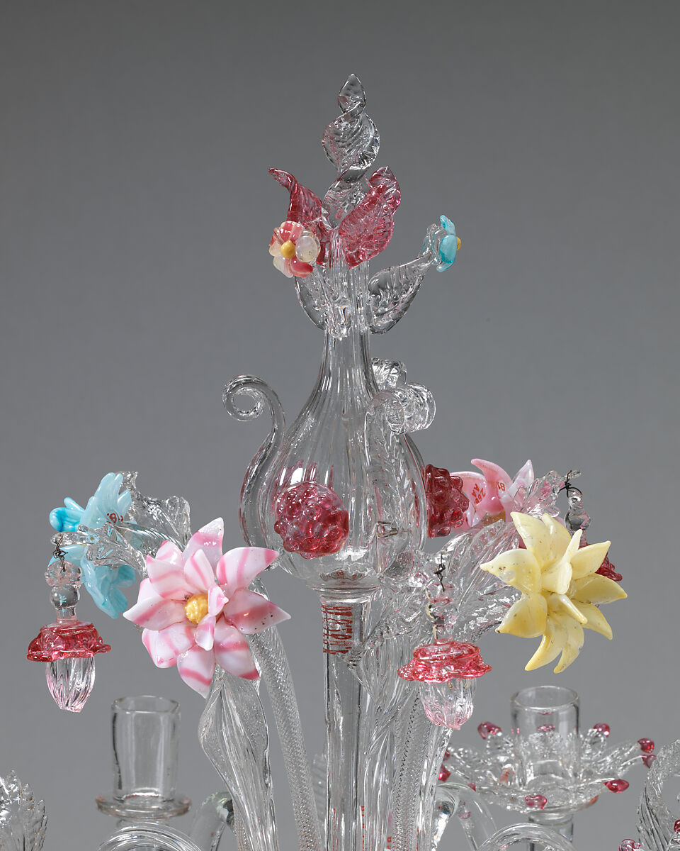 Candelabrum (one of a pair), Glass, Italian, Venice (Murano)
