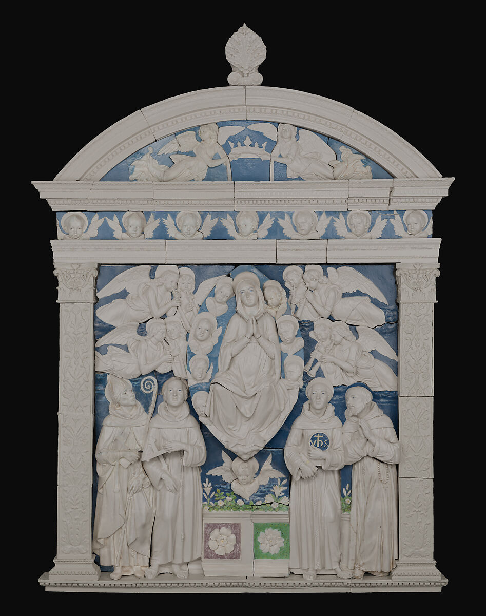 The Assumption of the Virgin (The Marquand Altarpiece), Andrea della Robbia , and Workshop Italian, Glazed terracotta, Italian, Florence