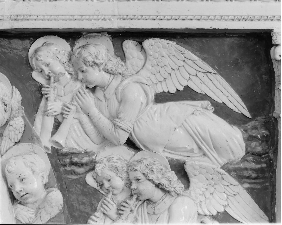 The Assumption of the Virgin, Workshop of Andrea della Robbia (Italian, 1435–1525), Glazed terracotta, Italian, Florence