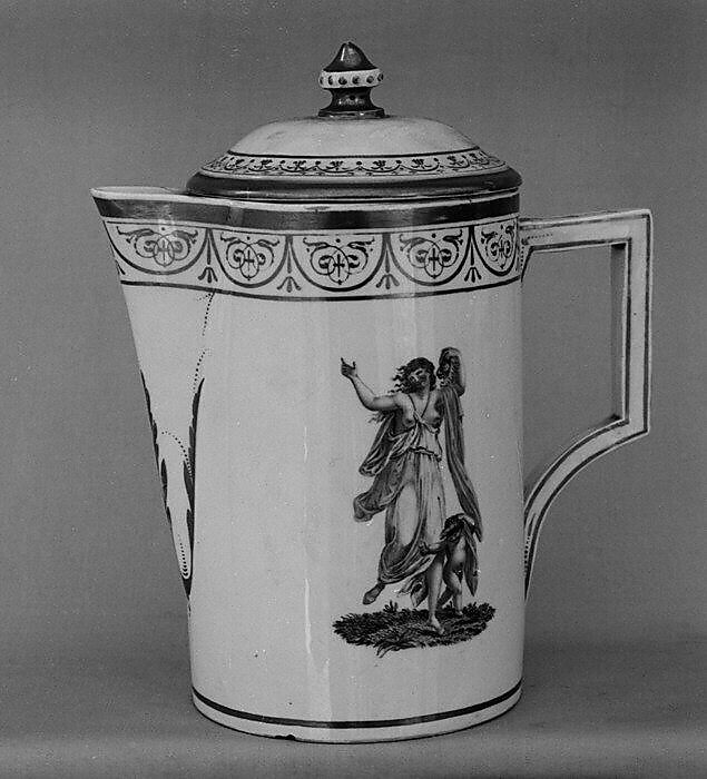 Chocolate pot (?) (part of a coffee service), Nymphenburg Porcelain Manufactory (German, 1747–present), Hard-paste porcelain, German, Nymphenburg 