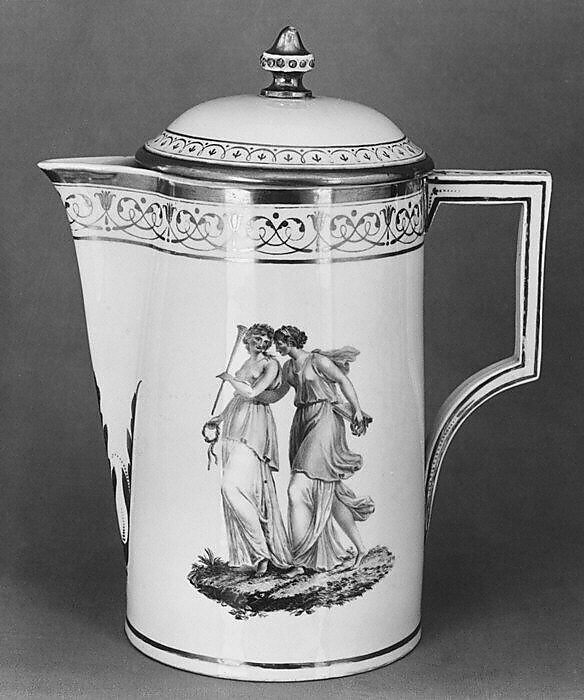 Coffeepot (part of a coffee service), Nymphenburg Porcelain Manufactory (German, 1747–present), Hard-paste porcelain, German, Nymphenburg 