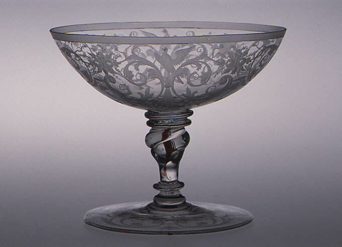 Sweetmeat glass, Glass, Bohemian 