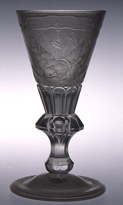 Goblet, Possibly Franz Gundelach (German, working ca. 1694–1716), Glass, German, possibly Cassel 