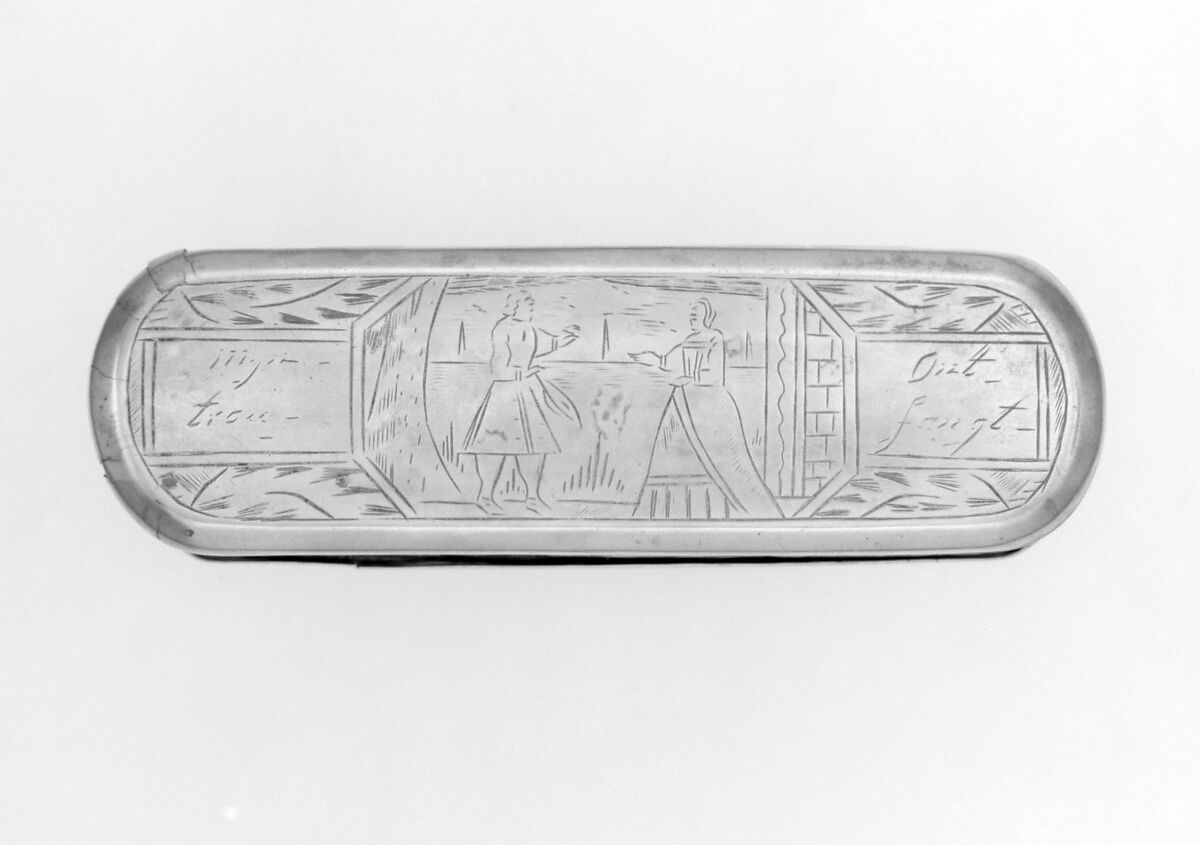 Tobacco box, Brass, copper, Dutch