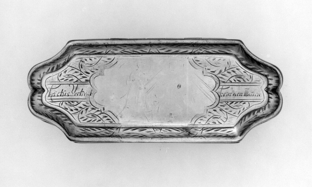 Tobacco box, Brass and copper, Dutch
