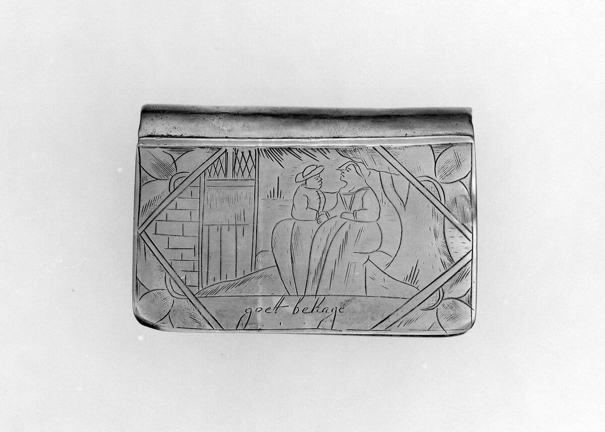 Tobacco box, Brass, Dutch