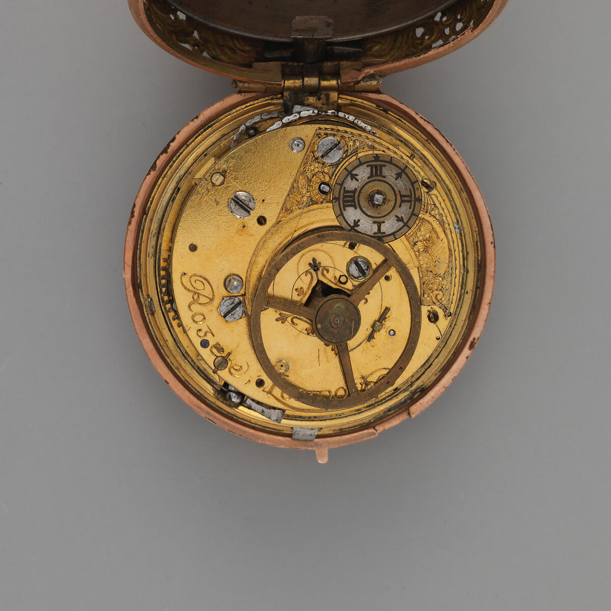 Watch, Watchmaker: (W.R.?) Rose (ca. 1750), Copper gilt, silver, enamel, British