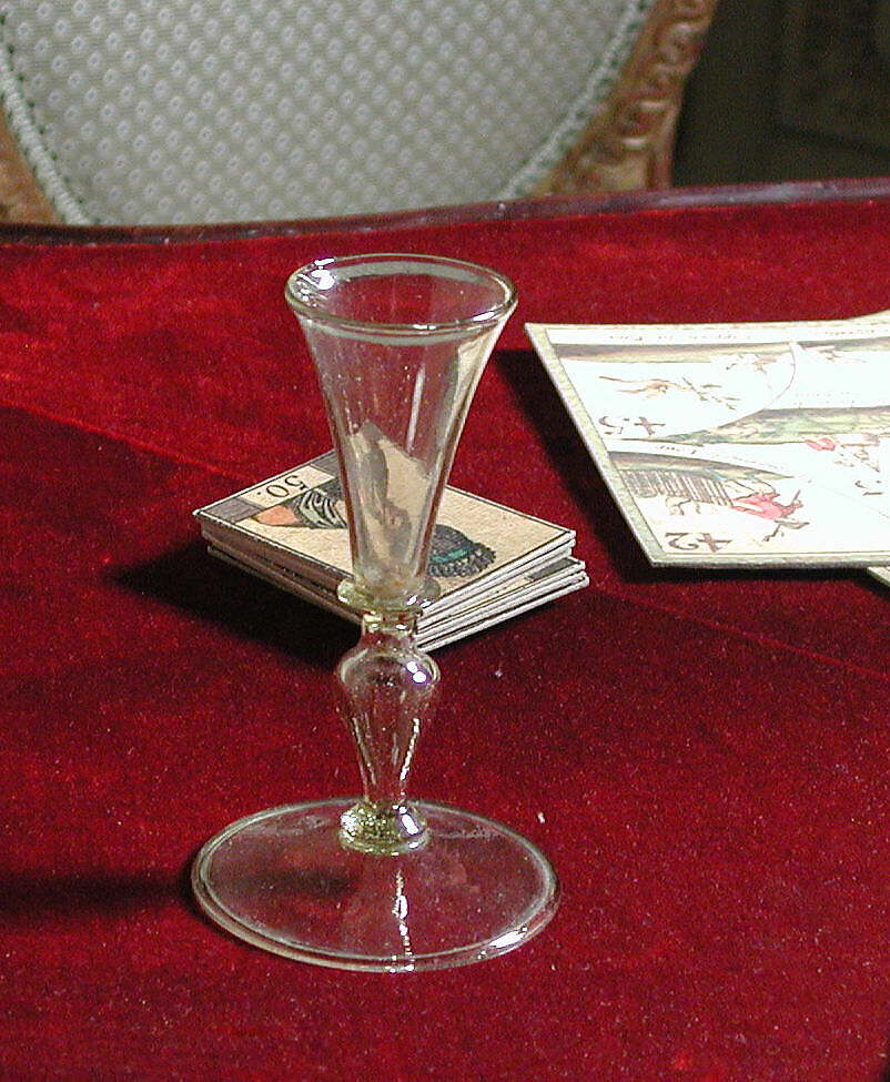 Cordial glass, Glass, Italian, probably Venice