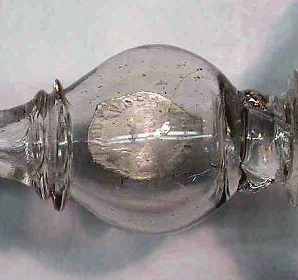 Wineglass, Glass, silver coin, French