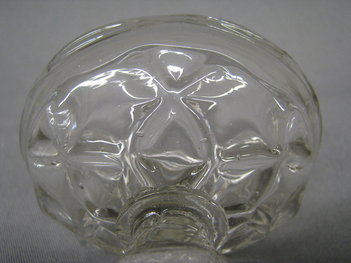 Wineglass, Glass, silver coin, French