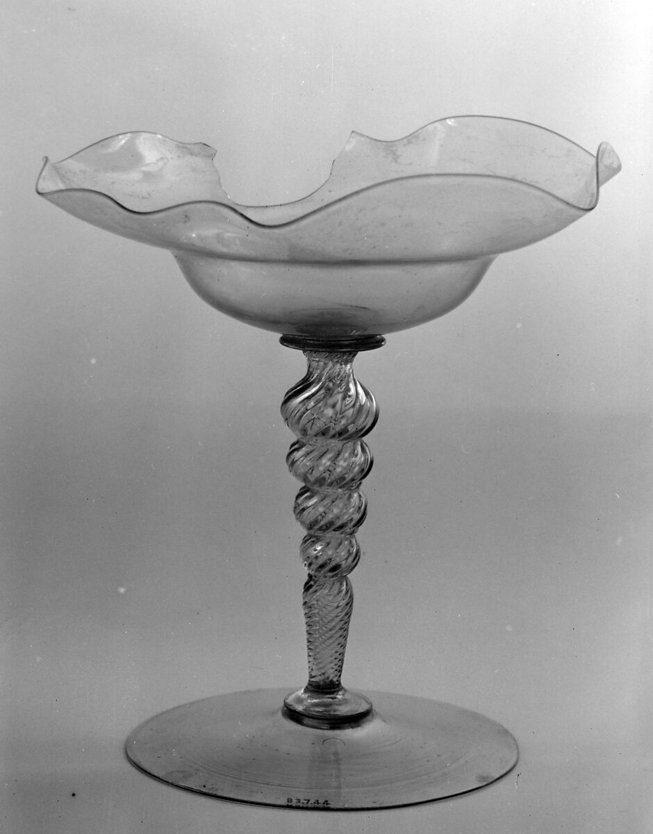 Tazza wineglass, Glass, Italian, Venice (Murano) 