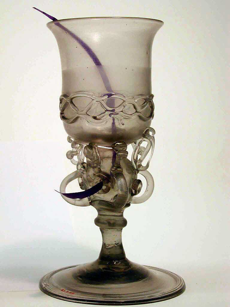 Joke wineglass, Glass, French 