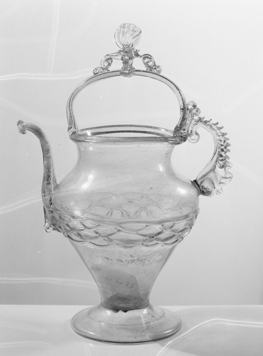 Ewer, Glass, Spanish, Catalonia or French, Catalonia 