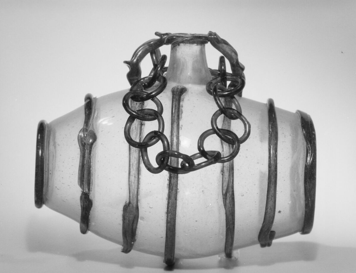 Flask, Glass, possibly French