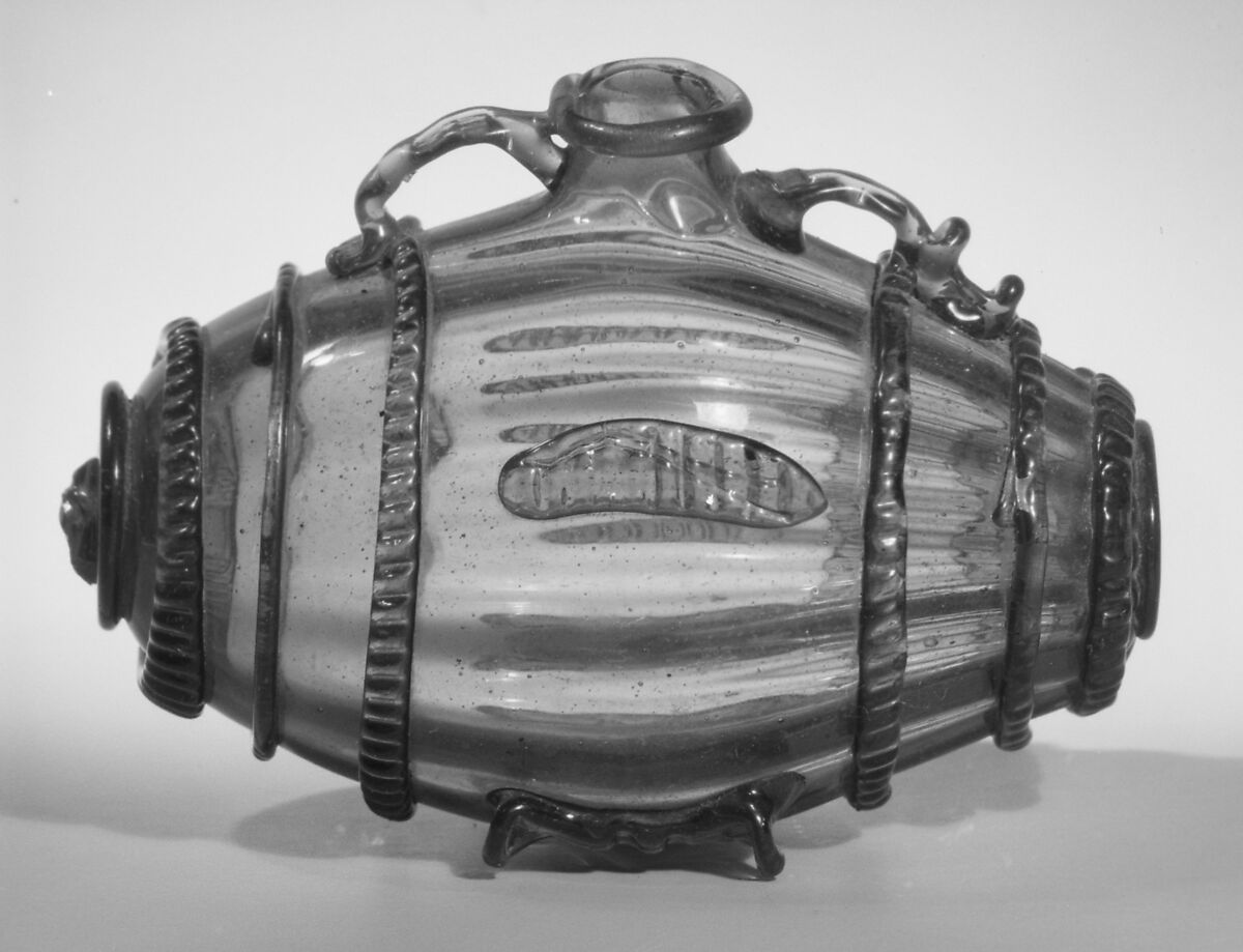Flask, Glass, possibly French 