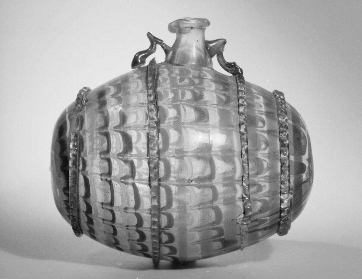 Flask, Glass, French, Nevers 